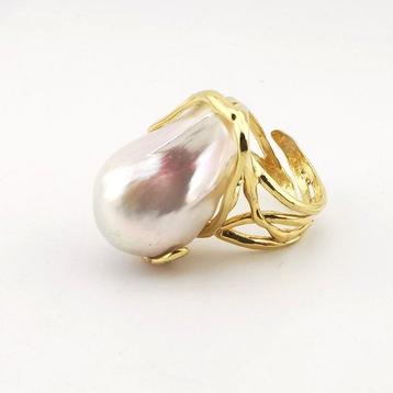 Parel - 925 zilver - Ring - Italiaans vakmanschap beschikbaar voor biedingen