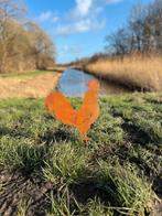 Metaal Haan tuinstekers - Roestige metalen - Tuindecoratie, Tuin en Terras, Tuinbeelden, Nieuw, Metaal, Dierenbeeld, Verzenden