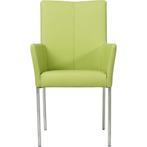 Leren eetkamerstoel Comfort met armleuning - Hermes Lime, Huis en Inrichting, Stoelen, Leren eetkamerstoel Comfort met armleuning - Hermes Lime (felgroen) - Poten staal rond RVS past perfect in uw interieur als u woonstijl: Modern is.