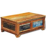 vidaXL Salontafel met opbergruimte vintage stijl gerecycled, Huis en Inrichting, Tafels | Salontafels, Verzenden, Nieuw, 50 tot 100 cm