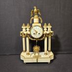 Portico klok Empire Brons, Marmer, Glas - 1850-1900 - Empire, Antiek en Kunst, Antiek | Klokken
