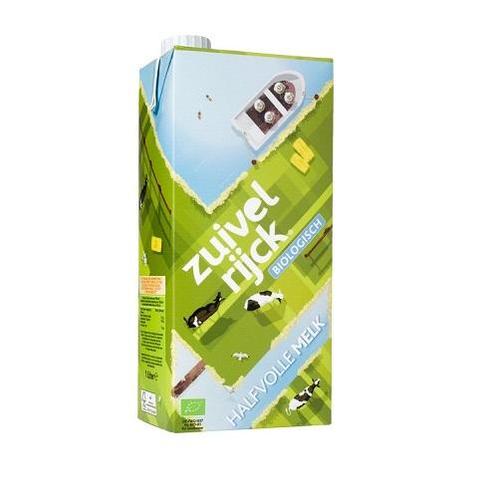 Halfvolle Houdbare Melk Biologisch 1L, Hobby en Vrije tijd, Taarten en Cupcakes maken, Nieuw, Verzenden