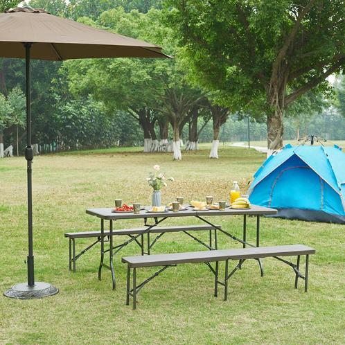 Klapptisch Lillestrøm 180x75x72 cm [en.casa], Caravans en Kamperen, Kampeeraccessoires, Nieuw, Verzenden