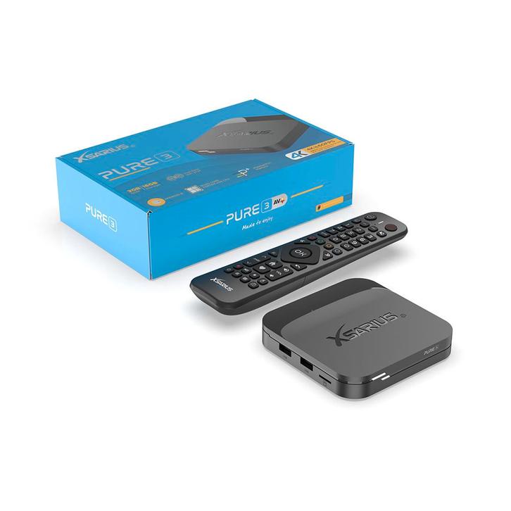 Xsarius Pure 3 Android TV Mediastreamer + Gratis mini toetse, Audio, Tv en Foto, Mediaspelers, Nieuw, Ophalen of Verzenden