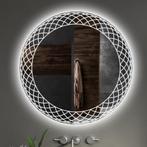 Spiegel Gliss Design Fantasia Rond LED Verlichting 80cm, Ophalen of Verzenden, Nieuw, Bad