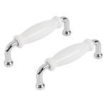 Differnz meubelgreep klassiek 96 mm chroom wit, Verzenden, Nieuw