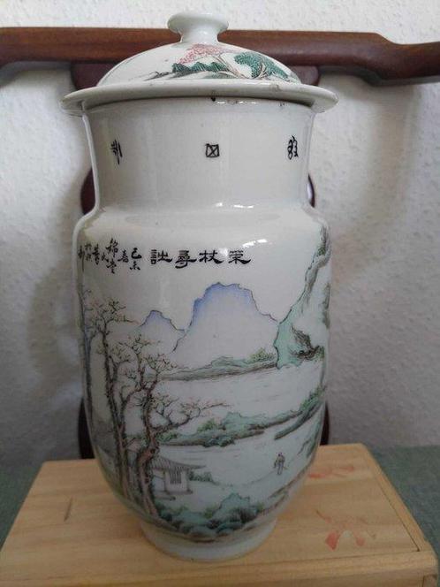Vaas - Porselein - China - Famille rose vaas (Zonder, Antiek en Kunst, Antiek | Overige Antiek