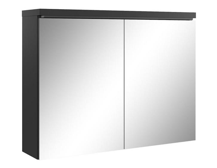 Badkamerkast Paso 80 x 20 x 60 cm Zwart Spiegelkast Badkamer, Huis en Inrichting, Badkamer | Badkamermeubels, Nieuw, Spiegelkast