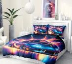 Eenpersoons Dekbedovertrek 140 x 200 - Neon Racer, Verzenden, Nieuw