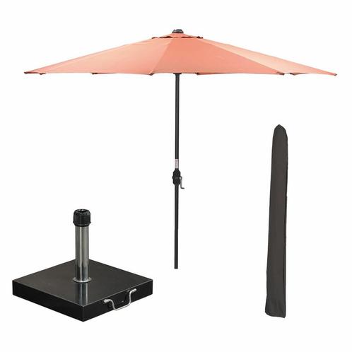 Garden Impressions Lotus stokparasol Ø300 cm - koper incl 40, Tuin en Terras, Partytenten, Verzenden