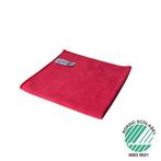 Microvezeldoek Rood gebreid, 40 x 40 cm, pak 10 stuks, Verzenden