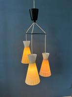 Mid Century 50s Cascade Glass Pendant Lamp, Huis en Inrichting, Lampen | Hanglampen, Ophalen of Verzenden, Nieuw