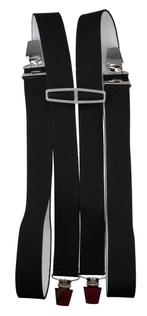 Zwarte Bretels met 4 extra sterke clips, Kleding | Heren, Riemen en Ceinturen, Nieuw, Verzenden