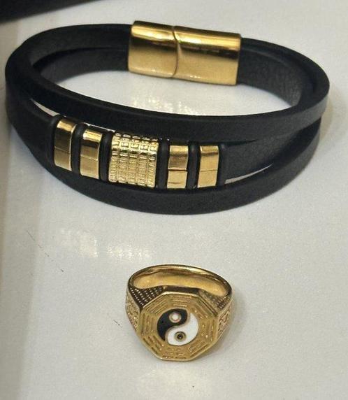 Mala de Agata, Yin-Yang ring en armband. Religieuze set. -, Antiek en Kunst, Antiek | Boeken en Bijbels
