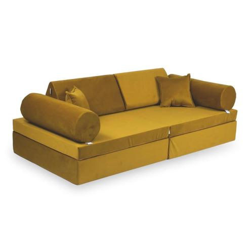 Montessori speelbank van gouden velvet met 10 zachte elem..., Kinderen en Baby's, Kinderkamer | Inrichting en Decoratie, Nieuw