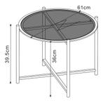 Salontafel Lier set van 2 zwart [en.casa], Verzenden, Nieuw