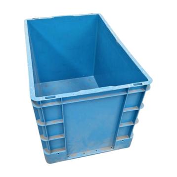 Stapelbak 600x400x400 blauw, gesloten bodem/wanden, gebruikt