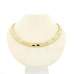 Massief gouden damescollier met staafjes (Ketting), Ophalen of Verzenden, Gebruikt, Overige kleuren, Goud