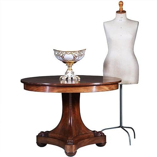 Vroeg Biedermeier bijzettafel of kleine eetkamertafel mahoni, Antiek en Kunst, Antiek | Meubels | Tafels, Ophalen of Verzenden