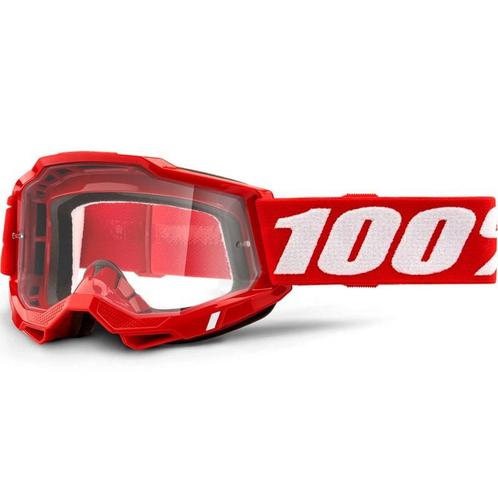 Crossbril 100% Accuri 2 Rood met heldere lens, Motoren, Kleding | Motorkleding, Nieuw met kaartje, Motorcrosskleding, Verzenden