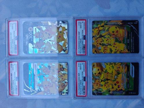 Pokémon - 4 Graded card - PSA 10 GEM MINT Full set Pikachu, Hobby en Vrije tijd, Verzamelkaartspellen | Pokémon
