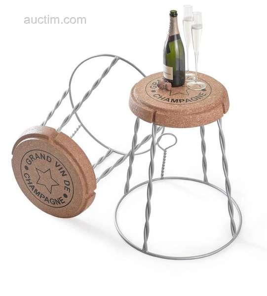 3x Champagne kroon stoel Kurk, Tuin en Terras, Overige Tuin en Terras, Ophalen