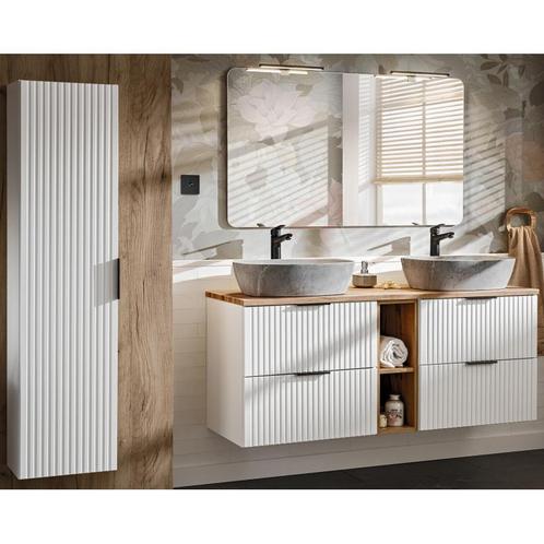 Badkamermeubel Polux Uno Wit 140CM (Badkamermeubels), Huis en Inrichting, Badkamer | Badkamermeubels, Nieuw, Ophalen of Verzenden