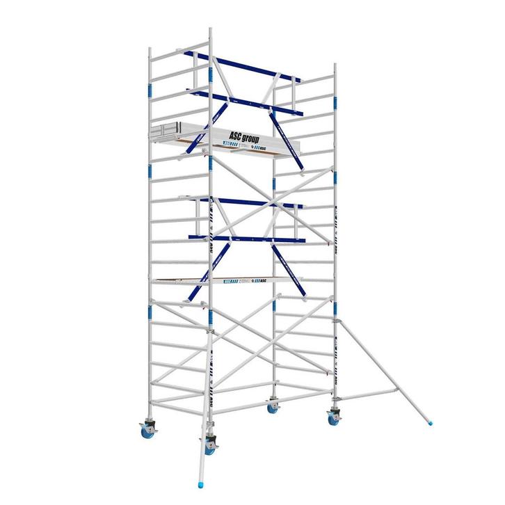 AGS Pro rolsteiger ASC 135 x 250 x 6,2wh enkelzijdig, Doe-het-zelf en Verbouw, Steigers, Rolsteiger of Kamersteiger, Nieuw, 5 meter of hoger