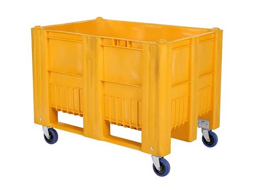 CB1 kunststof palletbox - 1200 x 800 mm - 4 wielen - geel, Diversen, Overige Diversen, Nieuw, Ophalen of Verzenden