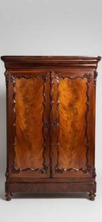 Kast - rijk rocaille-snijwerk linnenkast - Mahonie, Eik -