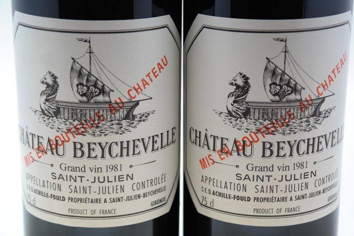 1981 Chateau Beychevelle - Saint-Julien 4ème Grand Cru, Verzamelen, Wijnen