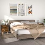 vidaXL Nachtkastjes 2 st 40x35x47,5 cm gerookt eikenkleurig, Minder dan 45 cm, Verzenden, Nieuw, Minder dan 55 cm