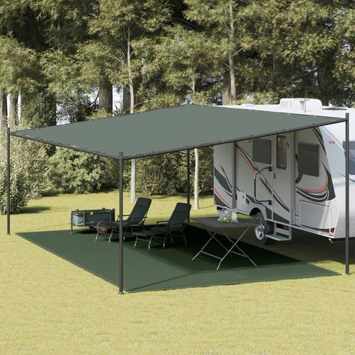 vidaXL Tenttapijt 400x800 cm HDPE donkergroen, Caravans en Kamperen, Kampeeraccessoires, Nieuw, Verzenden