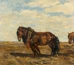 Alfred Jacques Verwee (1838-1895) - Brabantse Trekpaarden, Antiek en Kunst, Kunst | Schilderijen | Klassiek