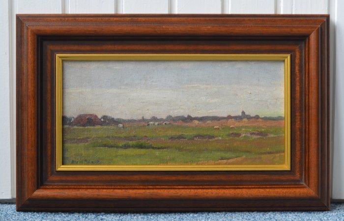 Andries van der Sloot (1883-1955) - Het dorp Easterlittens, Antiek en Kunst, Kunst | Schilderijen | Klassiek