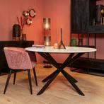 Eettafel Lynn White marble | 130 cm | Rond, Huis en Inrichting, Tafels | Eettafels, Ophalen of Verzenden, Nieuw