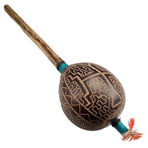 Shipibo Maraca - Sjamaanrammelaar, Muziek en Instrumenten, Overige Muziek en Instrumenten, Nieuw, Verzenden