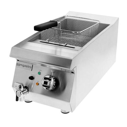 GGM Gastro | Friteuse - 13 liter - 4,5 kW - met aftapkraan |, Witgoed en Apparatuur, Frituurpannen, Nieuw, Verzenden