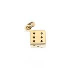 18 Krt. Gouden hanger van een dobbelsteen (ketting hanger), Ophalen of Verzenden, Gebruikt, Goud, Overige merken