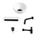 Sani Royal Keramische Waskom Wit Rond met Solid, Tuin en Terras, Waterpartijen en Fonteinen, Nieuw