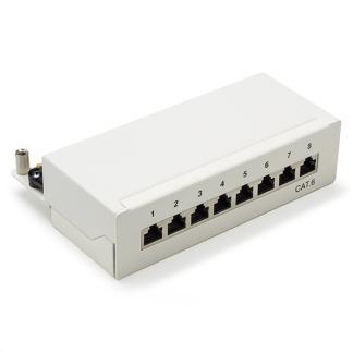 Patchpaneel | Cat6 S/FTP | 8 poorten (Desktop, Wit), Computers en Software, Pc- en Netwerkkabels, Nieuw, Verzenden