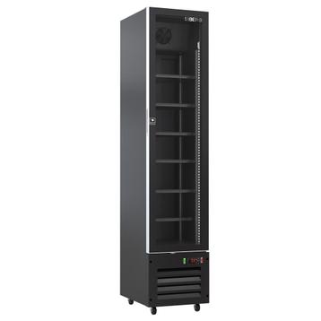 SIBERO 1-DEURS DISPLAY KOELKAST - 220 LITER - ZWART/ZWART beschikbaar voor biedingen