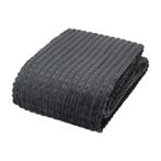 Teddy fleece dekbedovertrek met reliëf - antraciet - 240 x, Verzenden, Nieuw, Grijs
