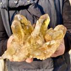 Citrine Kristalcluster - Hoogte: 15 cm - Breedte: 10 cm- 525, Verzamelen, Mineralen en Fossielen