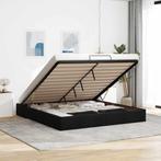 vidaXL Bedframe zonder matras 160x200 cm stof zwart, Huis en Inrichting, Slaapkamer | Bedden, Verzenden, Zwart, 200 cm, Stof
