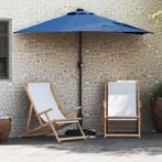vidaXL Tuinparasol Azurblauw 294 x 150 x 223 cm Polyester en, Tuin en Terras, Verzenden, Nieuw, 1 tot 2 meter
