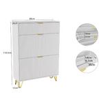 Schoenenrek met Uitklapbare Lades en Opbergvak – Compact Wit, Verzenden, Nieuw