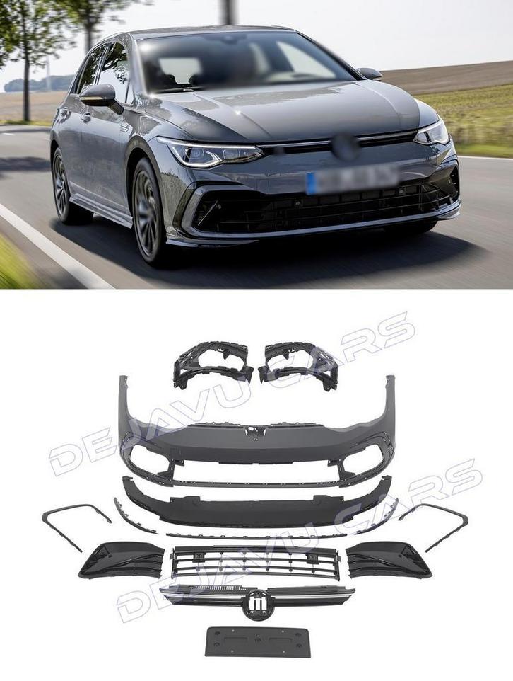 R Line Look Voorbumper voor Volkswagen Golf 8 Hatchback, Auto-onderdelen, Carrosserie en Plaatwerk, Voor, Bumper, Nieuw, Volkswagen