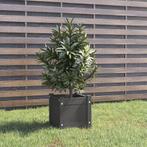 vidaXL Plantenbak 31x31x31 cm massief grenenhout grijs, Verzenden, Minder dan 60 cm, Nieuw, Hout