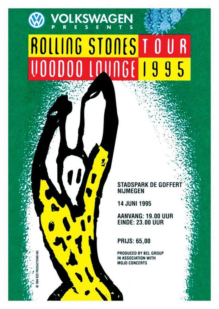 Posters - Poster Rolling Stones - Voodoo Lounge, Verzamelen, Muziek, Artiesten en Beroemdheden, Zo goed als nieuw, Verzenden